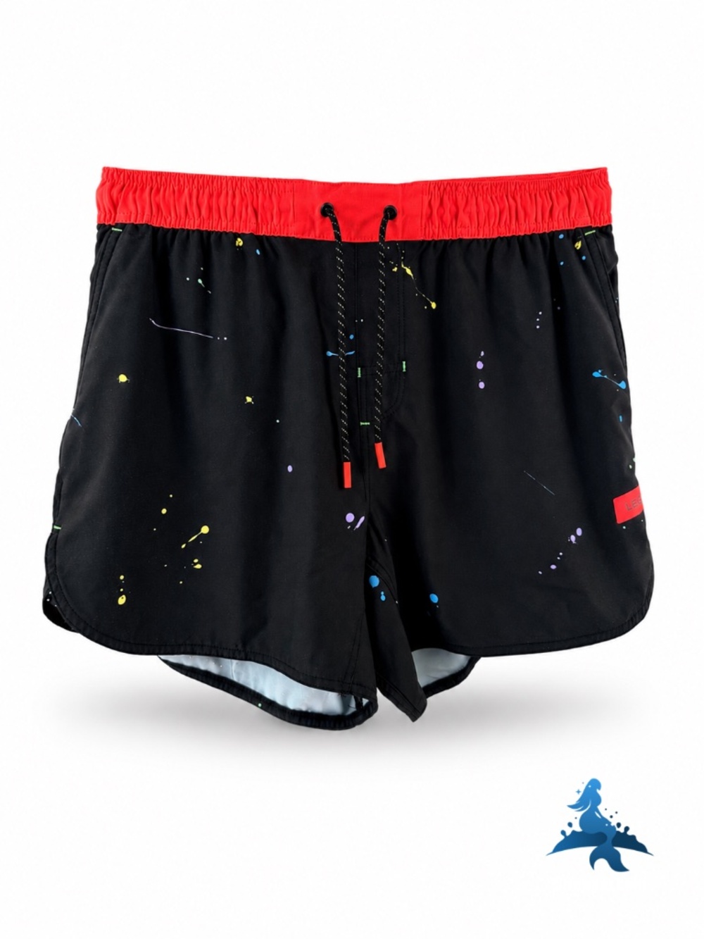 1328 Legends Luka Linerless Performance Shorts – Large – Black Neon Splatter